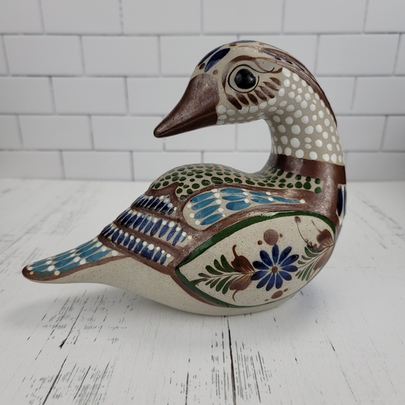 Folk Art Hand Painted Mexico Duck Figurine - Picture 16 of 16